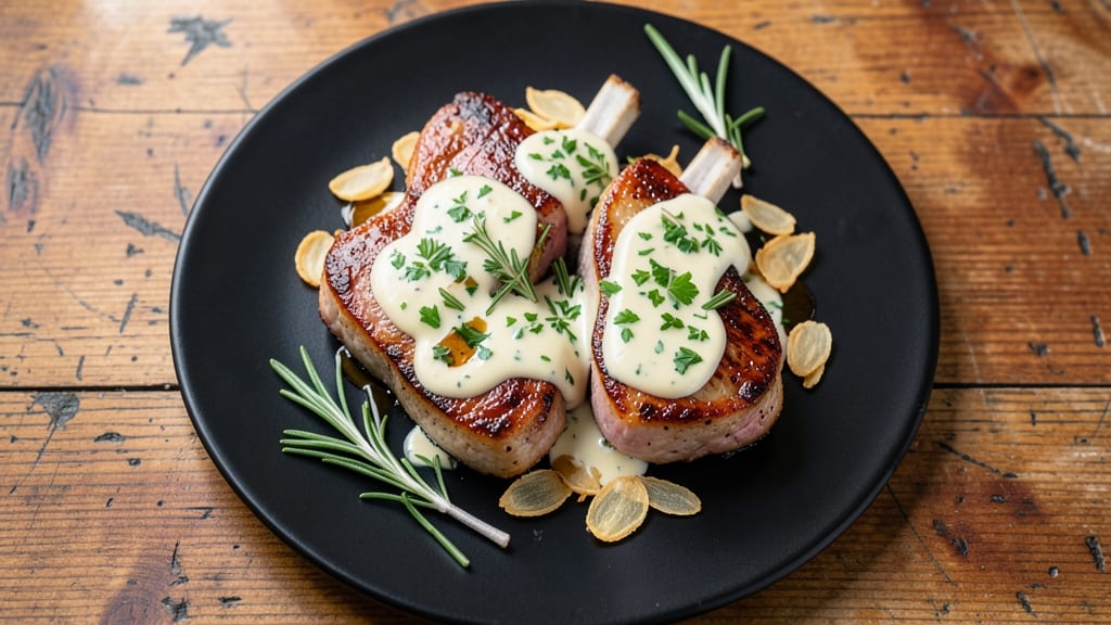 Bobby Flay's Pork Chop Supreme Recipe: Pan-Seared Crispness With Herb-Buttered Tenderness