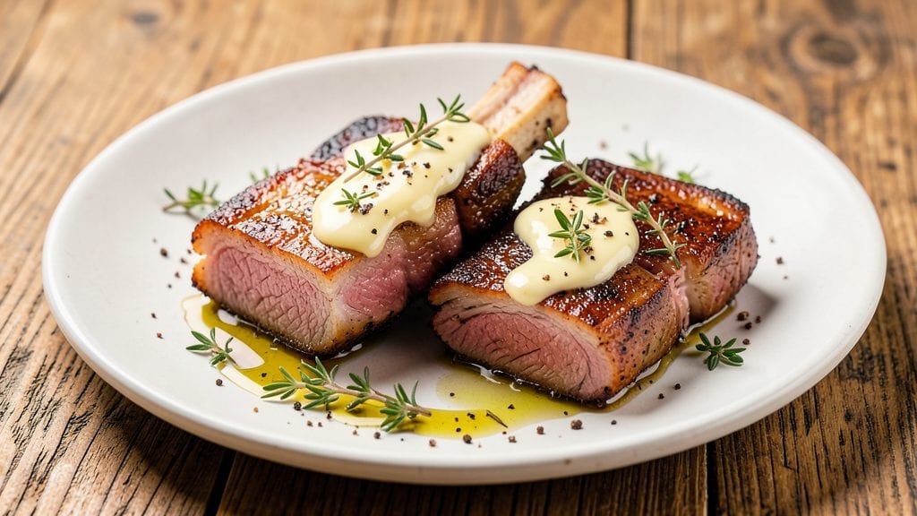 Bone-In Pork Loin Chops Thick Cut Recipe: Pan-Seared Crust With Caramelized Bone Marrow