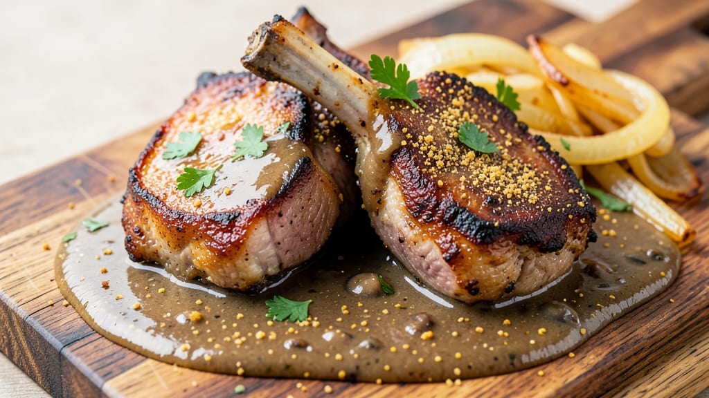 Campbell's Smothered Pork Chops Recipe: Onions, Gravy, and Crispy Cornmeal Topping