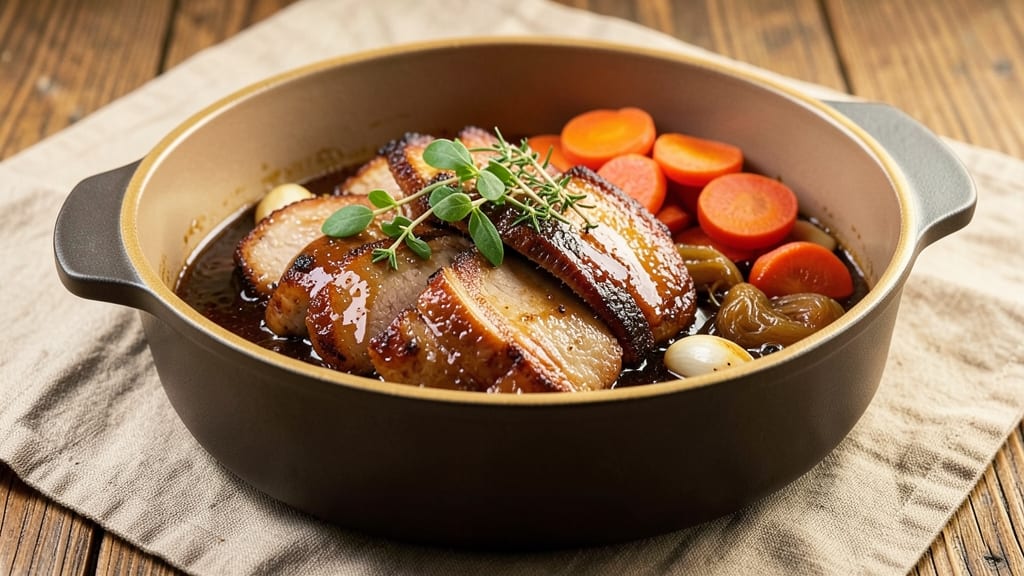 Cider-Braised Pork Belly Recipe: Crispy Skin, Silky Meat in One Pot