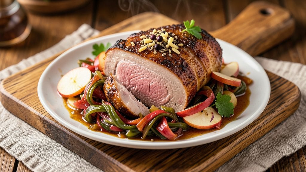 German Pork Loin with Sauerkraut Recipe: Savory Smoked Flavor Meets Tangy Crunch