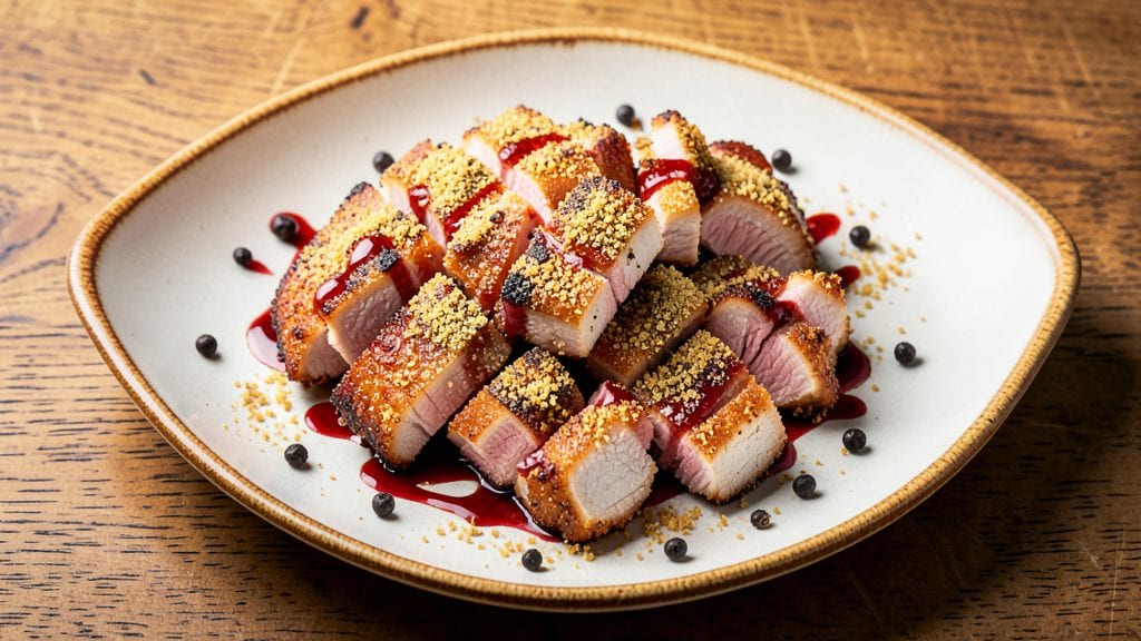 Gordon Ramsay's Belly Pork Recipe: Crispy Cornmeal Crowns Over Melty Vinegar-Braised Centers