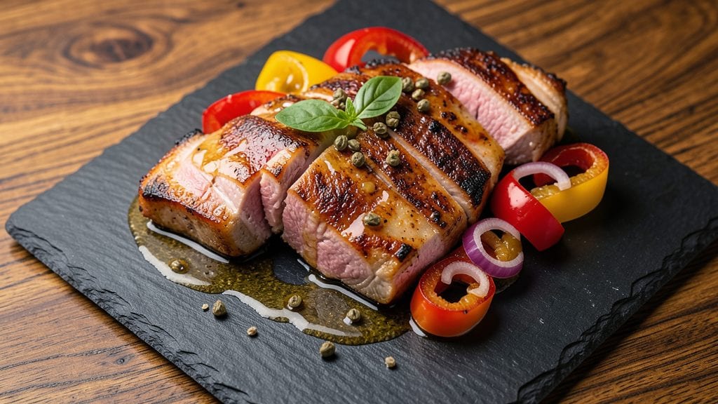 Gordon Ramsay's Pork Chops With Sweet and Sour Peppers Recipe: Pan-Seared Crispy Edges and Tangy Glaze