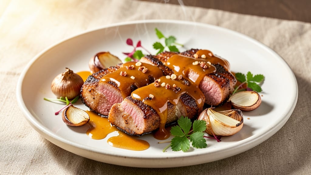 Honey-Mustard Pork Recipe: Glazed Crispy Edges With Juicy Pink Centers