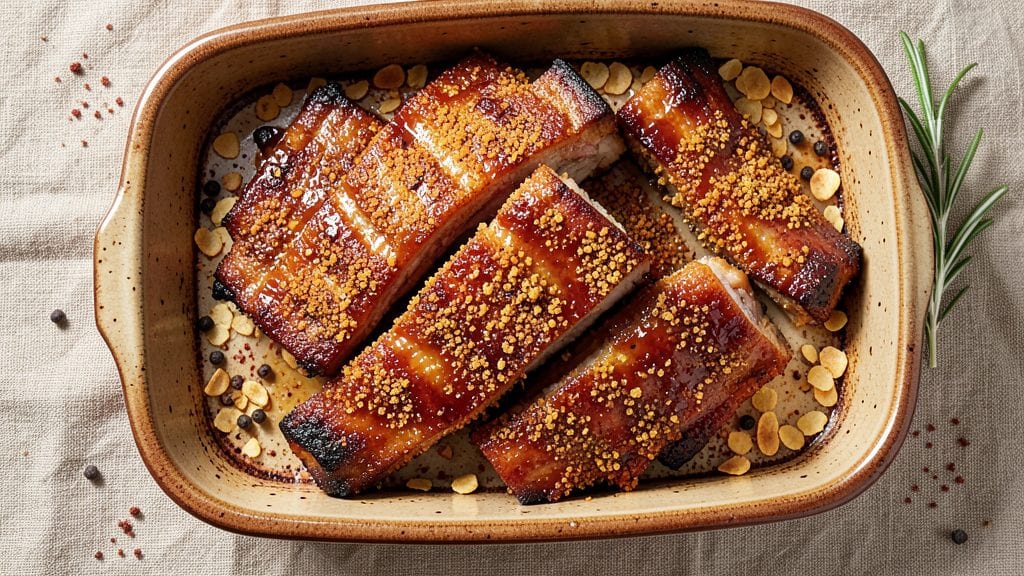 Oven Baked Boneless Pork Ribs Recipe: Crispy Cornmeal Crust Over Melty Centers