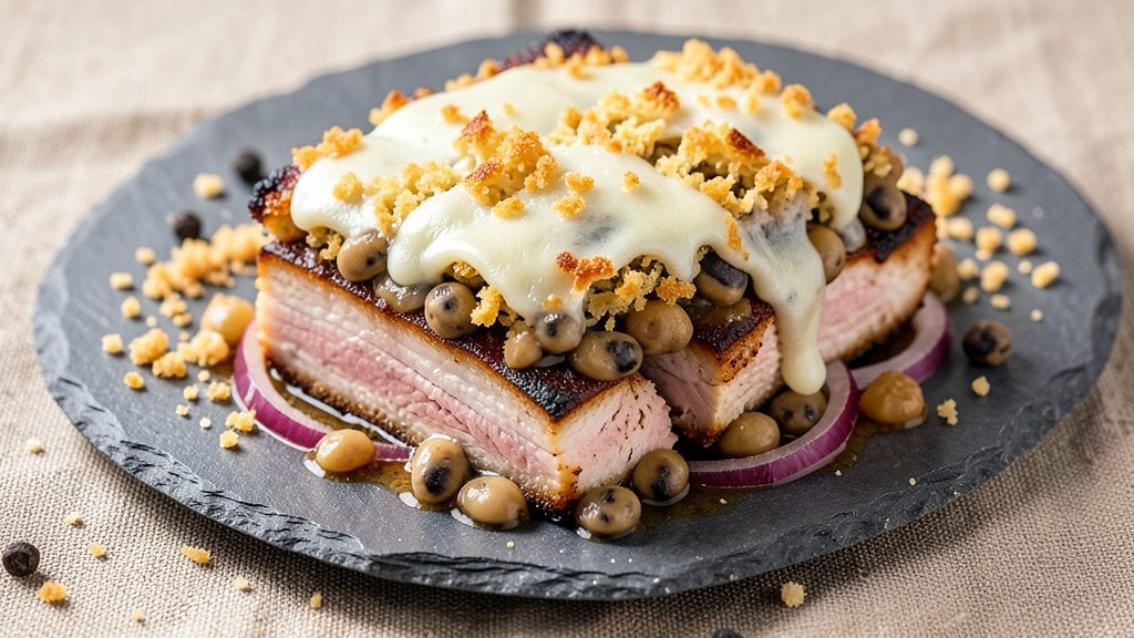 Pork and Bean Bars Recipe: Savory Crunch Over Melty Bean Hearts