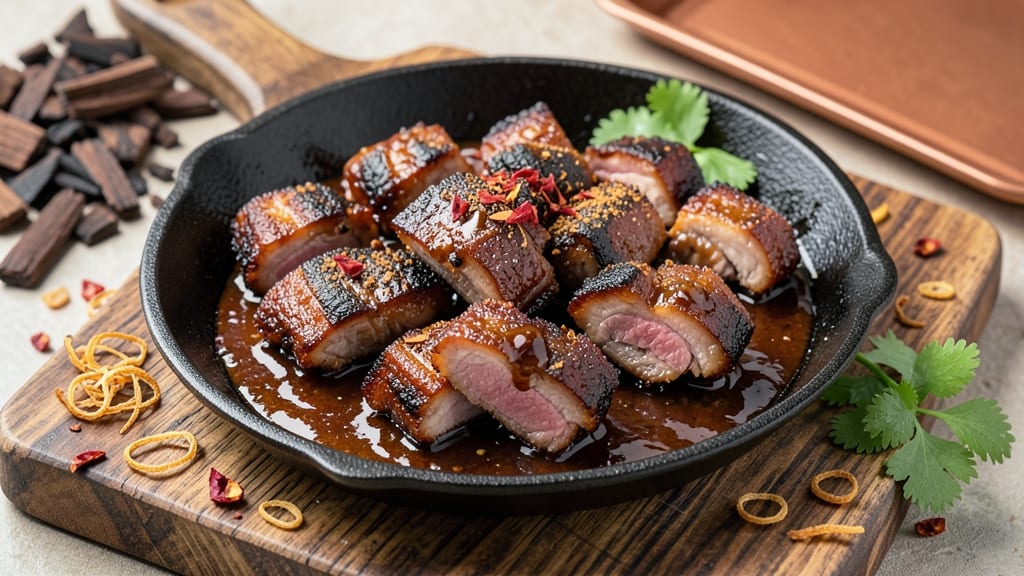 Pork Belly Burnt Ends Smoker Recipe: Smoky Caramelized Crunch Over Tender Meat