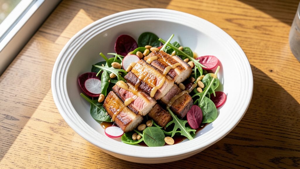 Pork Belly Salad Recipe: Crispy, Caramelized Bites Over Silky Greens