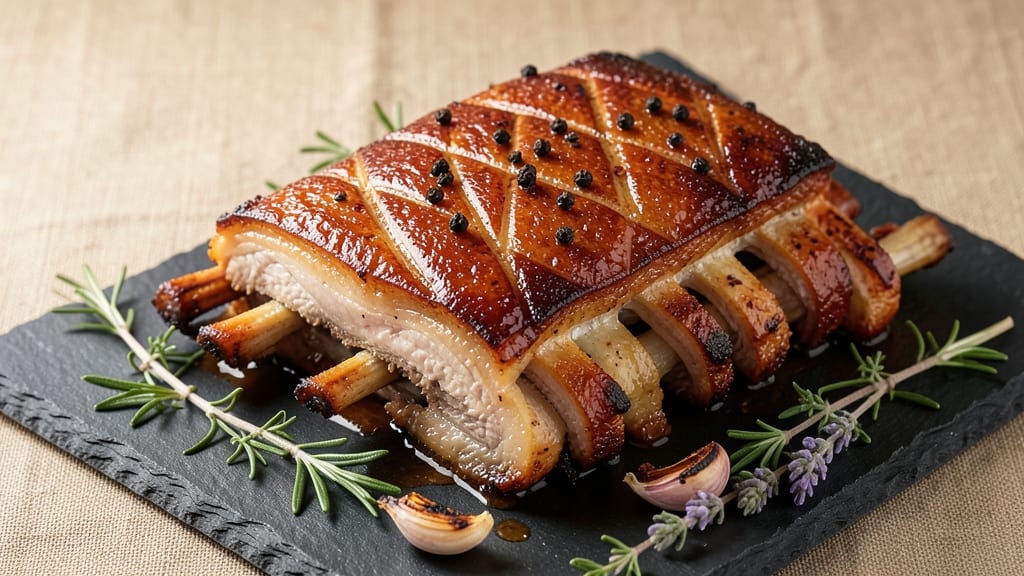 Pork Belly With Ribs Attached Recipe: Slow-Roasted Crispy Skin and Fall-Off-Bone Meat