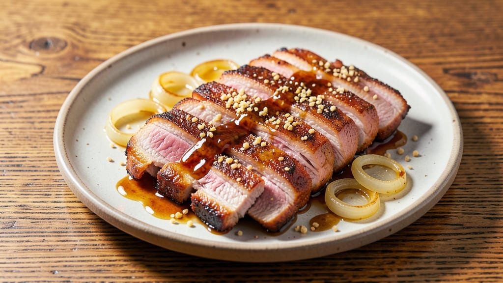 Pork Belly Without Skin: Vinegar-Braised Tenderness With Crispy Cornmeal Crowns