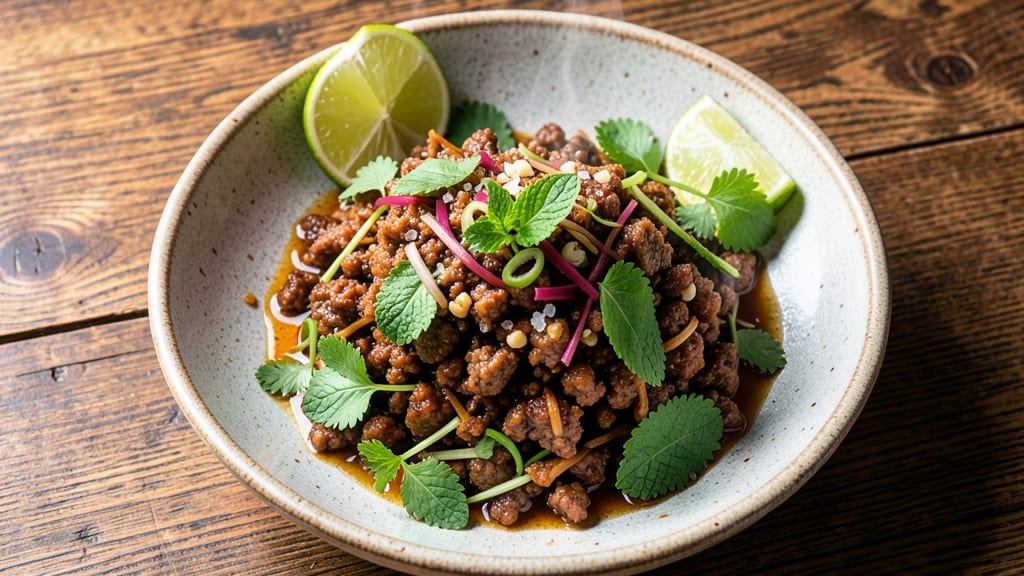 Pork Larb Salad Recipe: Herb-Packed Freshness with Crunchy Lime Zing