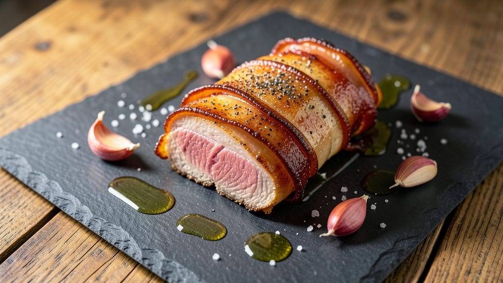 Pork Loin Wrapped in Pork Belly Recipe: Crispy-Skinned, Juicy Center Masterpiece