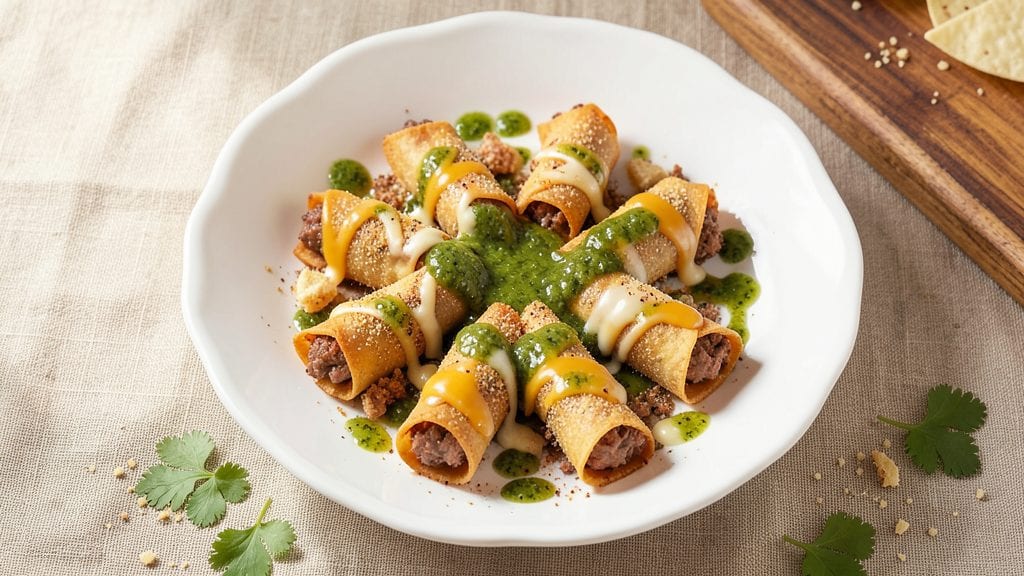 Pork Taquitos Recipe: Crispy Cornmeal Shells With Melty Cheese Pull