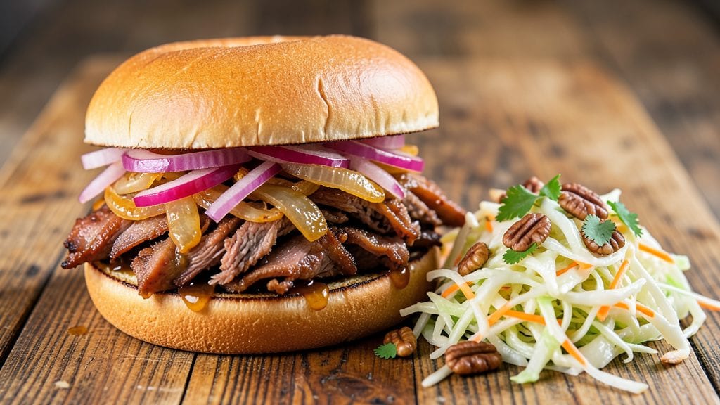 Pulled Pork Sandwiches With Coleslaw Recipe: Smoky-Sweet Meat and Crunchy Slaw Combo