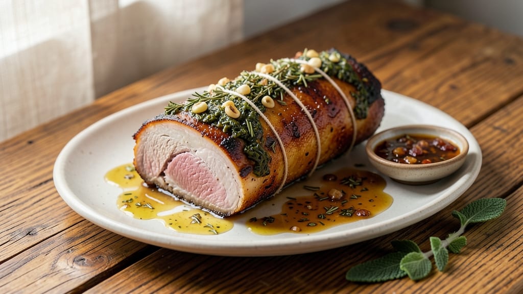 Rolled Pork Loin Recipe: Herb-Crusted Roast With Vinegar-Infused Crisp