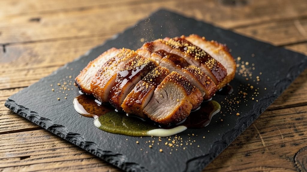 Sliced Pork Belly Recipe: Crispy Cornmeal Crowns With Sweet Vinegar Glaze